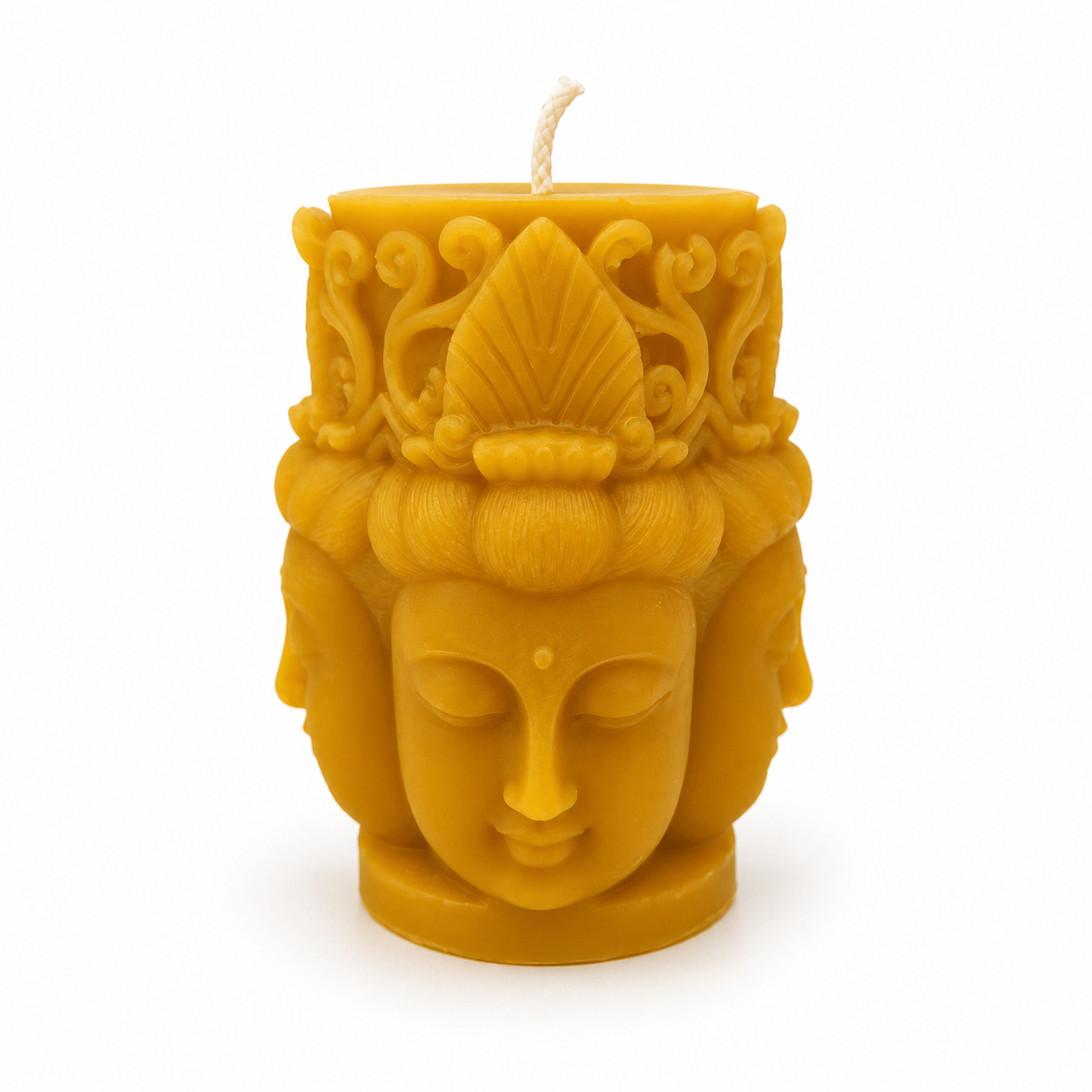 Gießform "Stumpen mit Buddha Gesichtern"