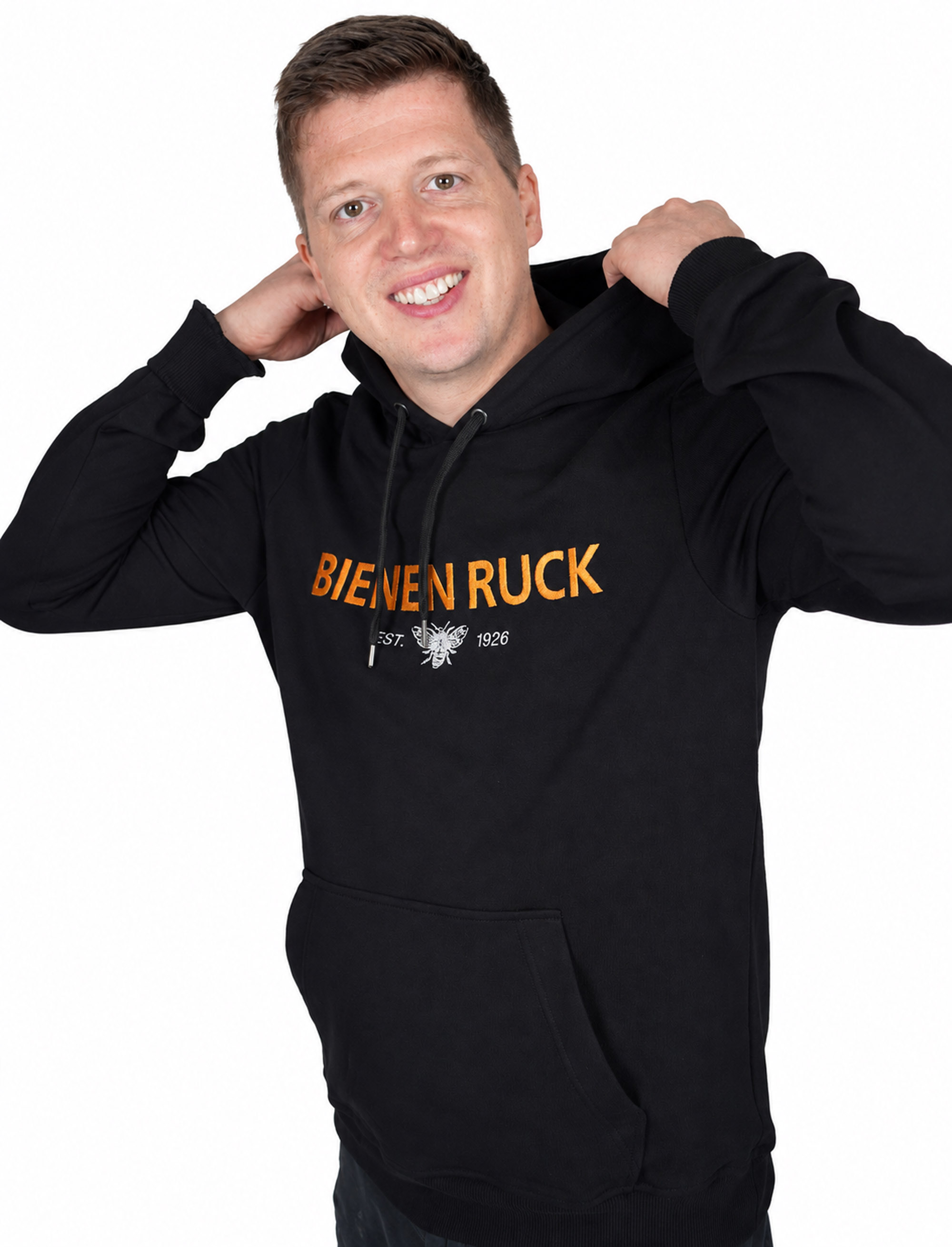 Herren Hoodie 100 Jahre Bienen Ruck