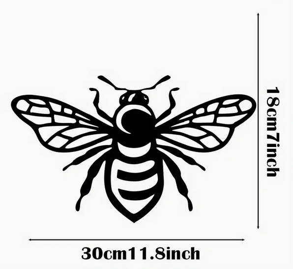 Metallschild Biene