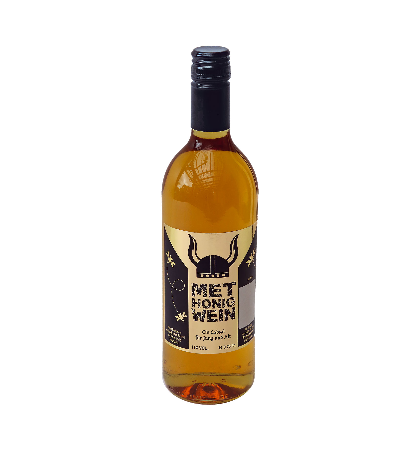 Deutscher Met Honigwein mit goldenem Etikett
