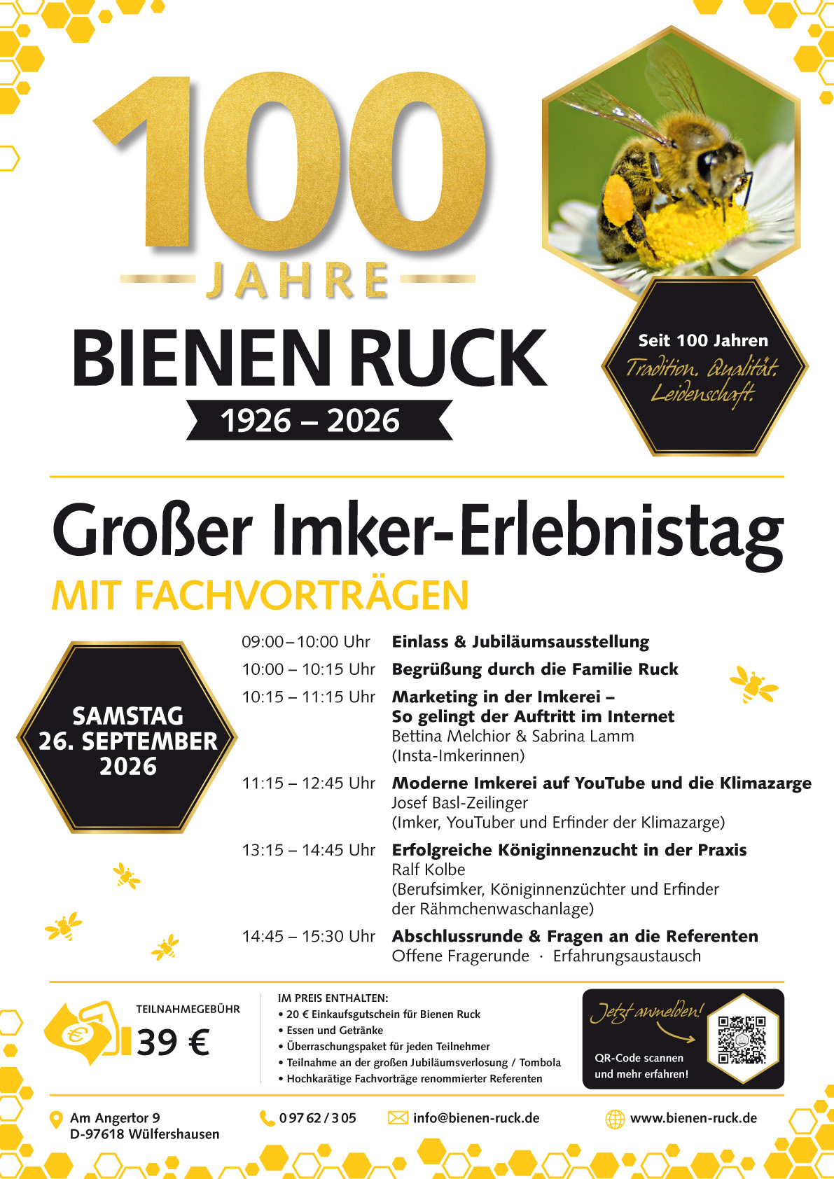 Imkererlebnistag 100 Jahr Bienen Ruck