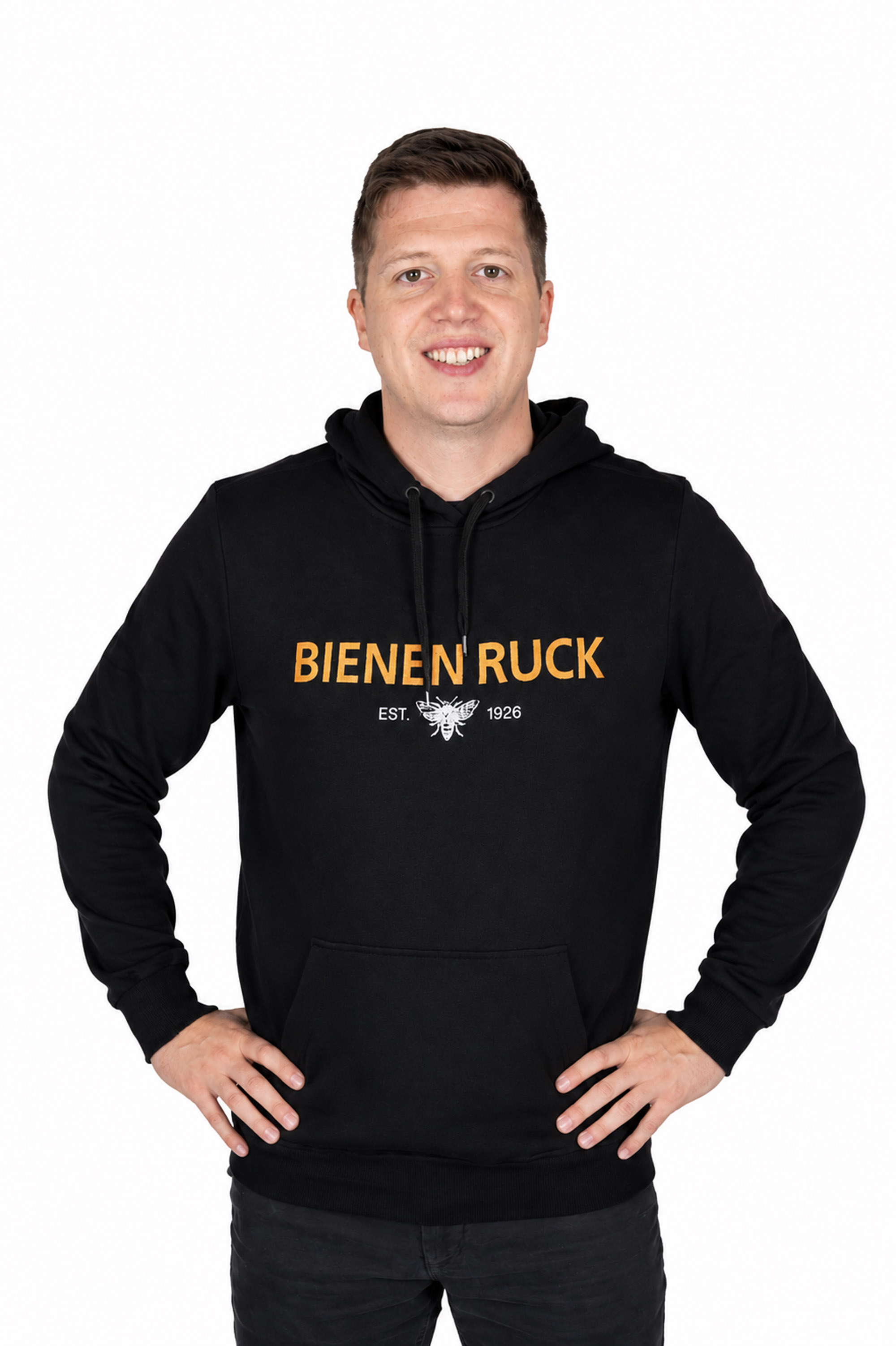 Herren Hoodie 100 Jahre Bienen Ruck