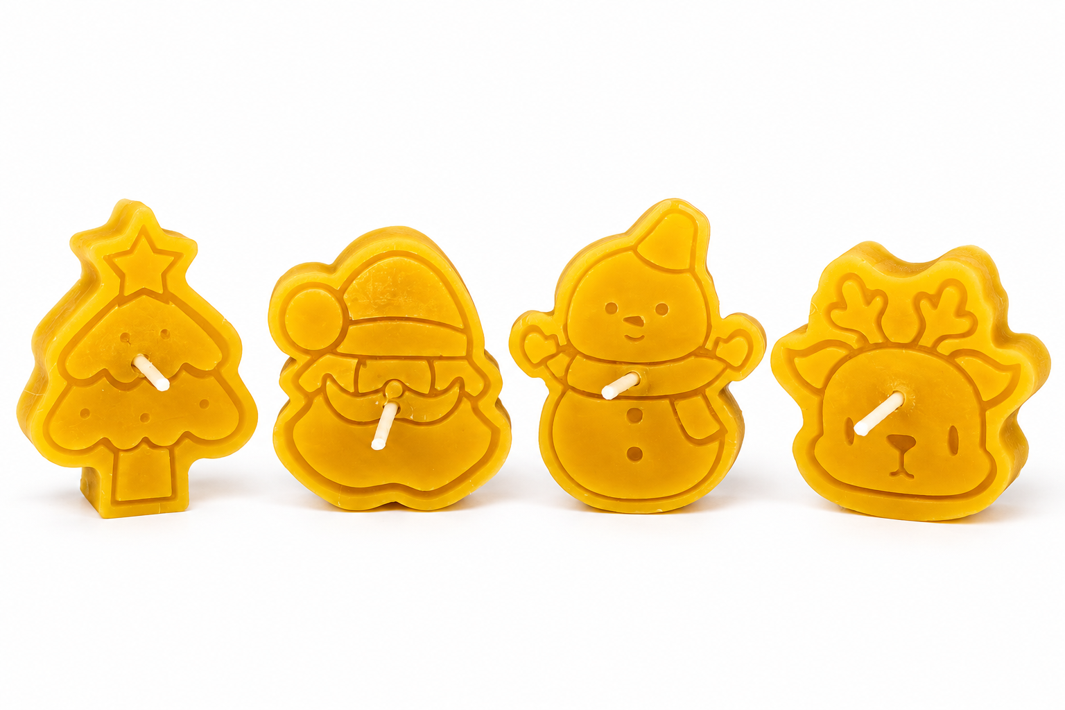 Gießform mit 4 Weihnachtsmotiven I