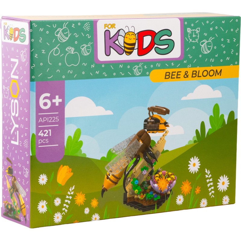 Klemmbaustein Set - Biene auf Blume