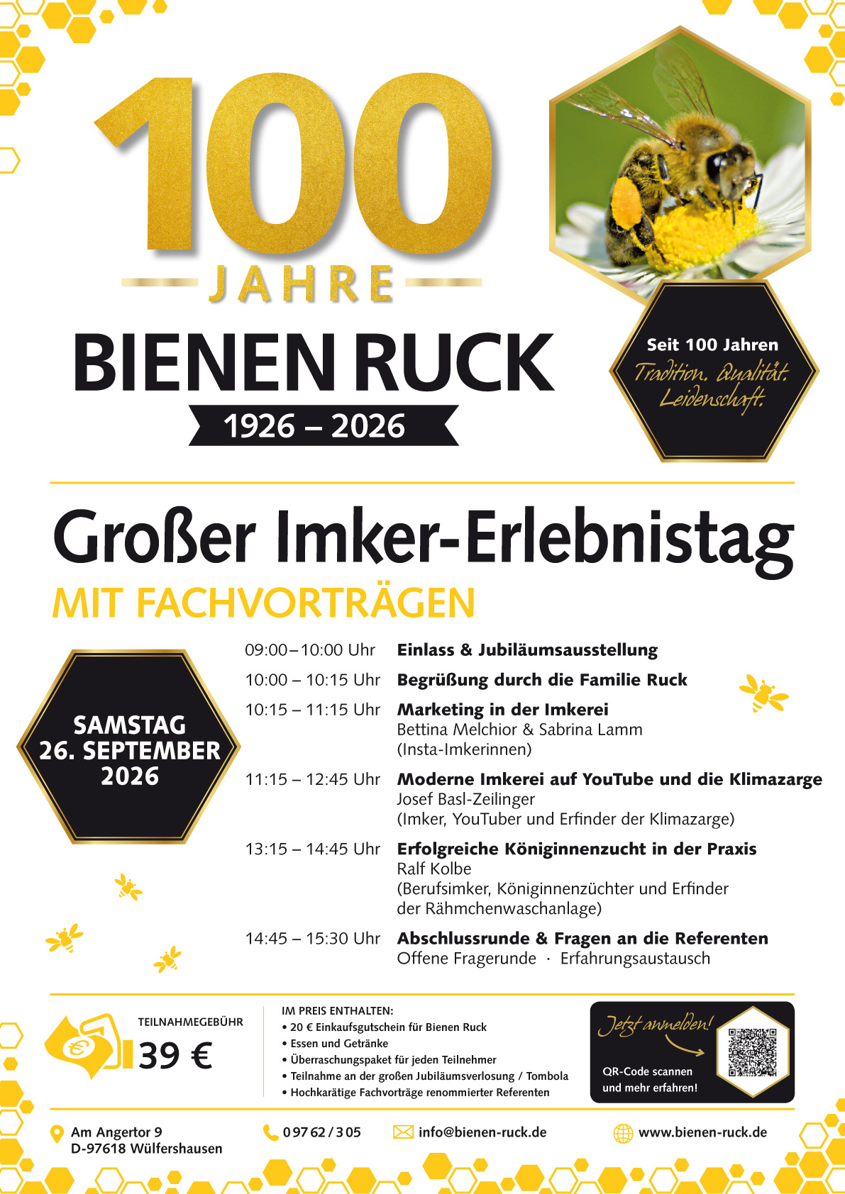 Imkererlebnistag 100 Jahre Bienen Ruck