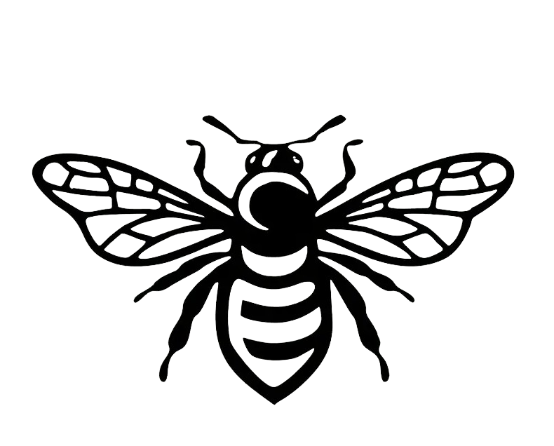 Metallschild Biene