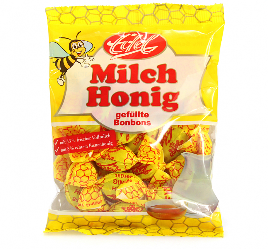 Edel Milch Honig Bonbon gefüllt