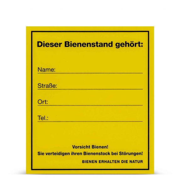 Infoschild &quot;Bienenstand&quot;