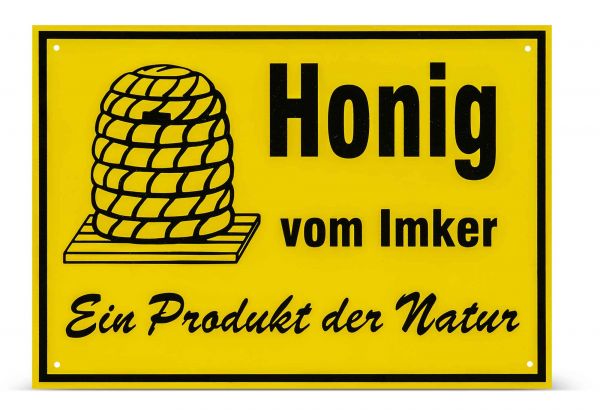 Werbeschild &quot;Honig vom Imker&quot;