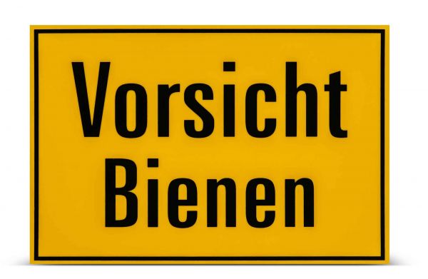 Warnschild &quot;Vorsicht Bienen&quot;