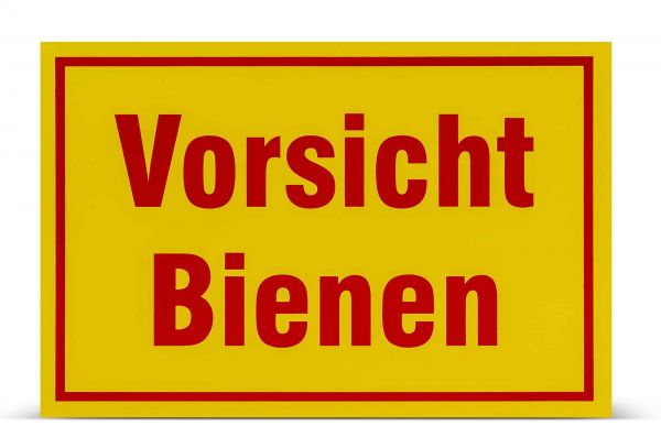 Warnschild &quot;Vorsicht Bienen&quot;