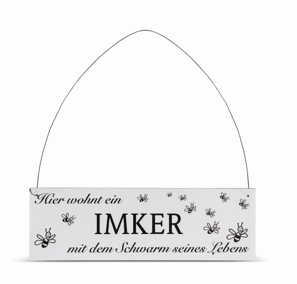 Dekoschild &quot;Imker mit Schwarm&quot;