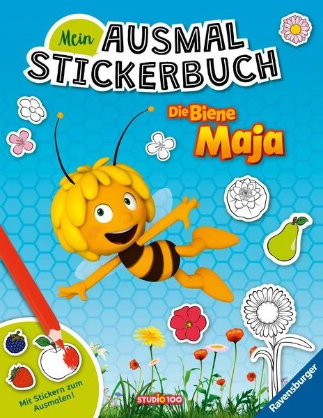 Mein Ausmal Stickerbuch Die Biene Maja