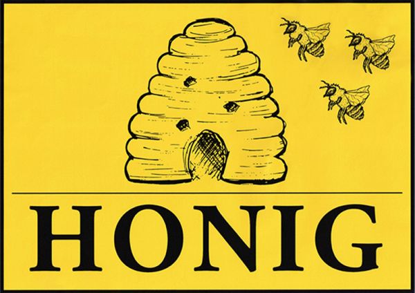 Werbeschild &quot;Honig&quot;