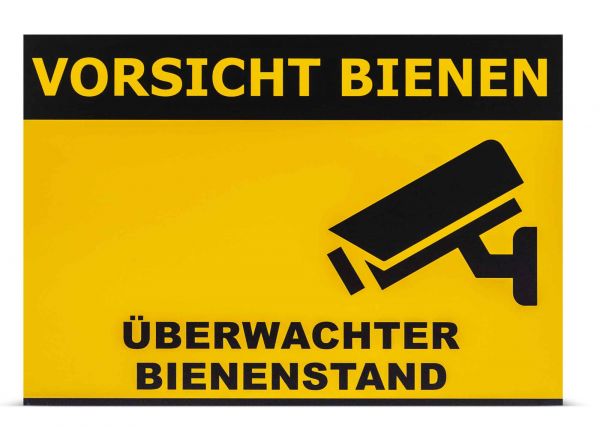 Infoschild &quot;Überwachter Bienenstand&quot;